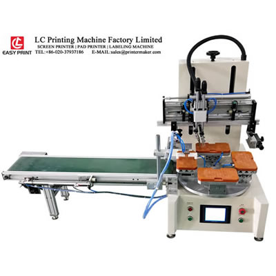Tabletop Screen Printing Machine with Carousel and Conveyor