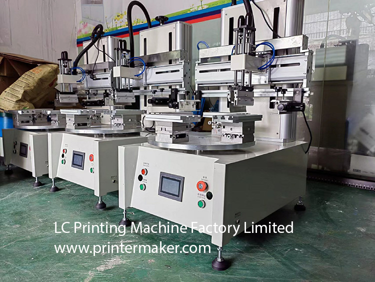 Máquina de serigrafia manual - RSP404 - LC Printing Machine Factory Limited  - de 4 colores / en plano / rotativa