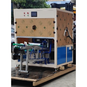 Plastic cups automatic screen printer shipped to Spain customer